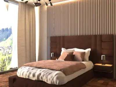 modern bedroom 3D print model