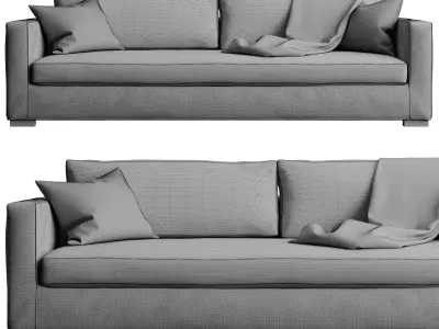 Vanguard - Sofa -Brandt Bench Seat Extended Sofa V866-1ES 3D model