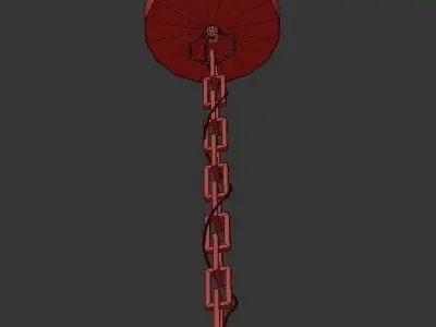Roundout light fixture with brass finish 3D model