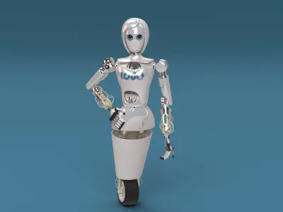 Custom Woman Robot 3D model