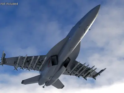  Fighter FA 18E Tophatters Rigged for Cinema 4D 