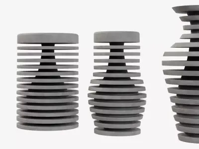 Illusion Decoration Vase Low-poly 3D model