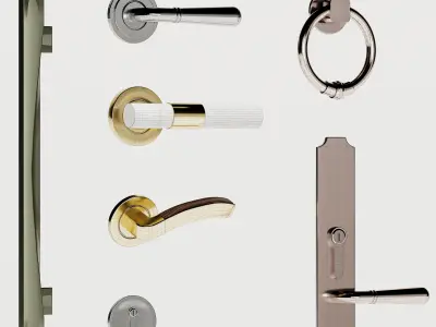 Set Classic Door 05 3D model
