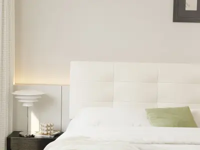 omfortable bedroom interior scene  3D model