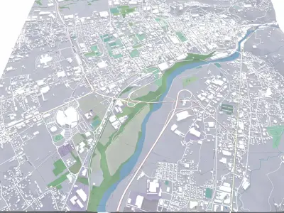 Cityscape Biella Italy  3D model