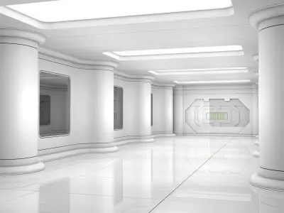 Sci Fi Corridor 3D model 94