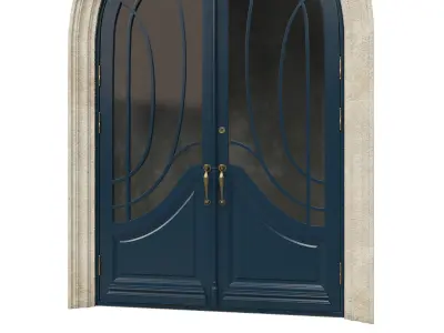  Entrance classic door 52 3D model