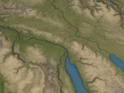 Zurich Low-poly 3D model