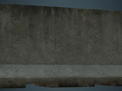 Concrete Barrier 3B Low-poly 3D model