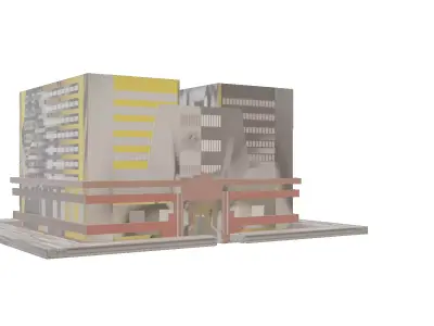 school building 3D model 88