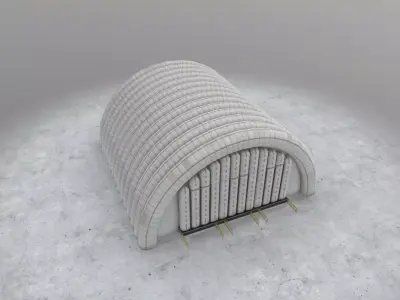 LHBP Hangar 5 Low-poly 3D model