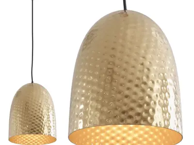 Dolce Beaten Brass Hanging Lamp Low-poly 3D model