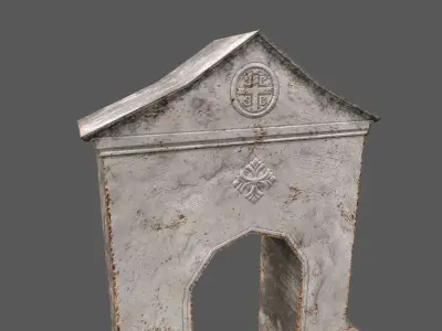 church bell tower Low-poly 3D model