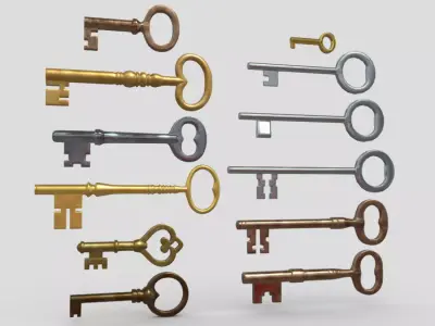 Key Pack Low-poly 3D model