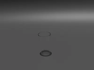 Set of glasses and plates Low-poly 3D model