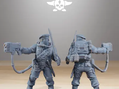 GrimGuard Jungle Fighters 3D print model