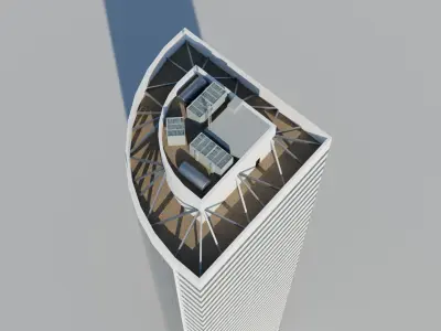NYC 17 State Street Low-poly 3D model