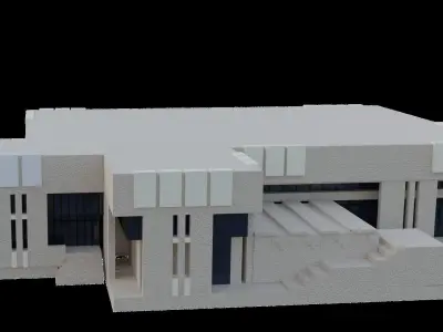 University building Low-poly 3D model