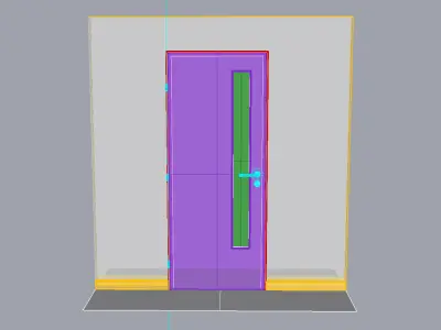 Wooden Door 3D model