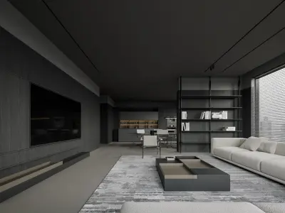 apartment interior scenes        3D model order