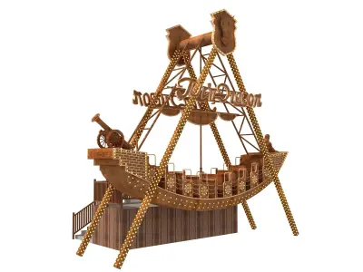 pirate ship ride 3D model