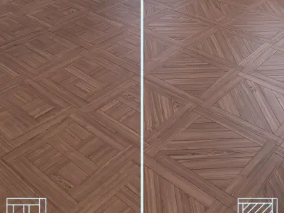 Parquet - Laminate - Wooden floor 2 in 1 Low-poly 3D model 80