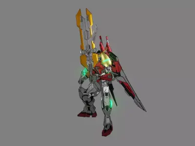 Attacker Gundam B 19 3D model