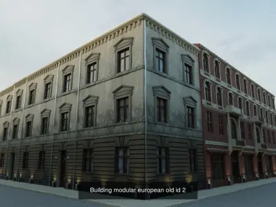 Building modular european old kit 3D Model Pack
