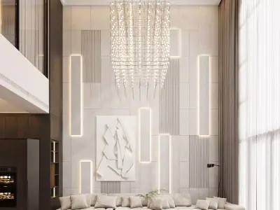 Modern Townhouse with Void Space 3D model