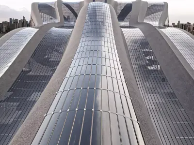 Amorphous Parametric Organic Architectural Structure Exibition Low-poly 3D model