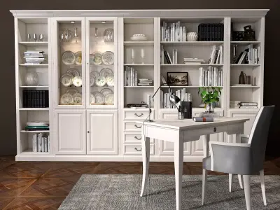 Selva bookcase Mirabeau set sections02 3D model