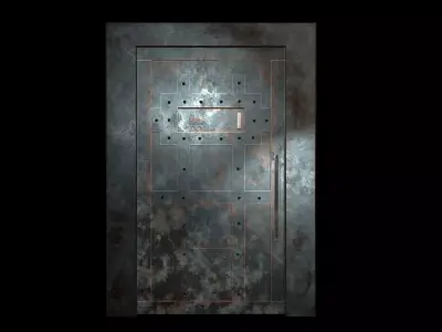 DoorMetalRustV1 Low-poly 3D model