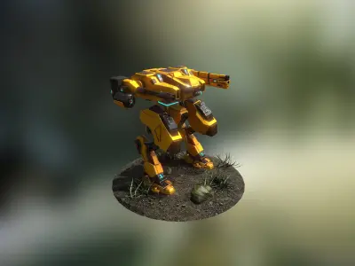 War Juggernaut robot mecha 3D model
