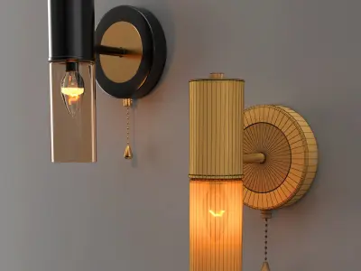 Loft style wall lamp 3D model
