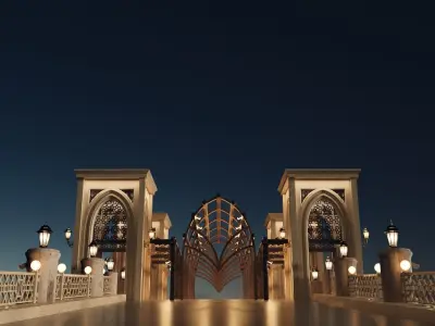 Souk Al Bahar Bridge 3D model