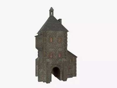 Medieval watchtower Low-poly 3D model shop