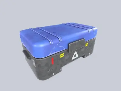 Scifi loot box Low-poly 3D model