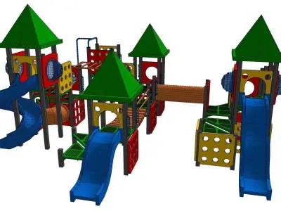 Childrens Playground Structure SketchUp Model 3D model