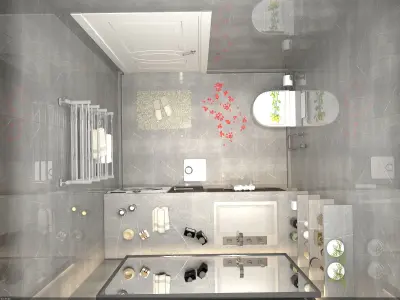 Wc bathroom interior  3D model