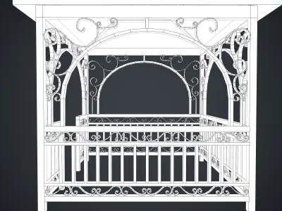 Alcove Worn Rust  Low-poly 3D model