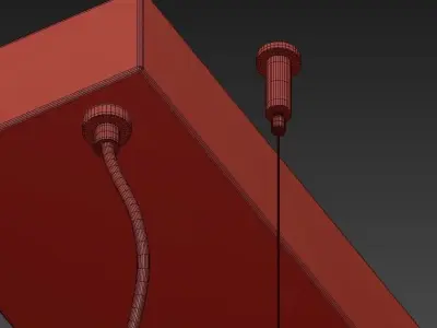 CLEAR rectangular led pendant light 3D model