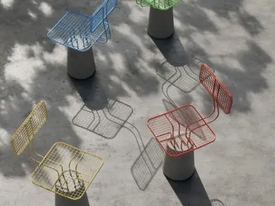 THE MESH Bench and Seat  3D model