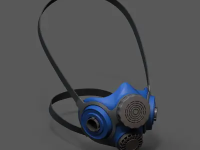 Gas mask respirator scifi military futuristic technology  Low-poly 3D model purchase