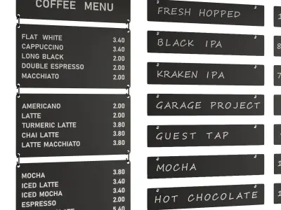 Menu for restaurants and coffee shops 3D model