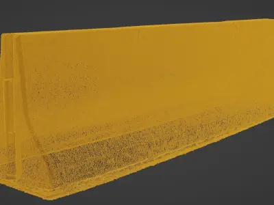 High-Poly Scanned Concrete Barrier 3D model