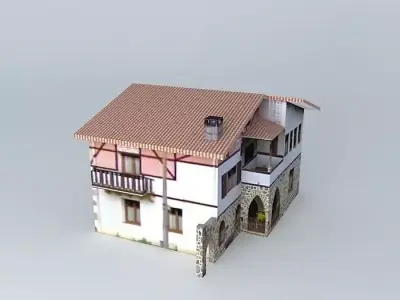 House with two floors 3D model