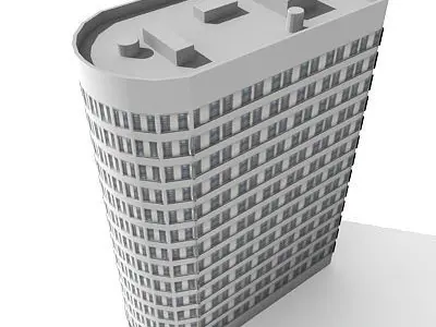 Tall Lowpoly Office Building 113 Low-poly 3D model