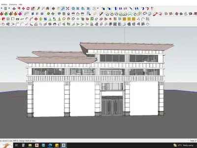 Art deco shopping mall 3d model 3D model