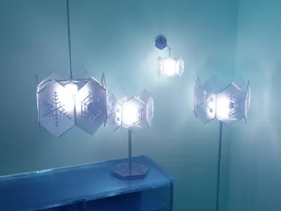 Snow Crystal Lamp 3D model