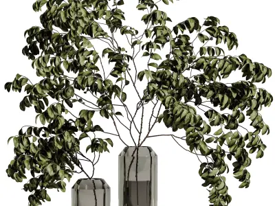 plants bouquet vase 47 3D model